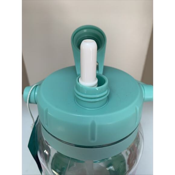 Pioneer Woman SWEET ROMANCE Tritan 96 oz WATER JUG Clear FLORAL Mint GREEN New - Picture 5 of 5